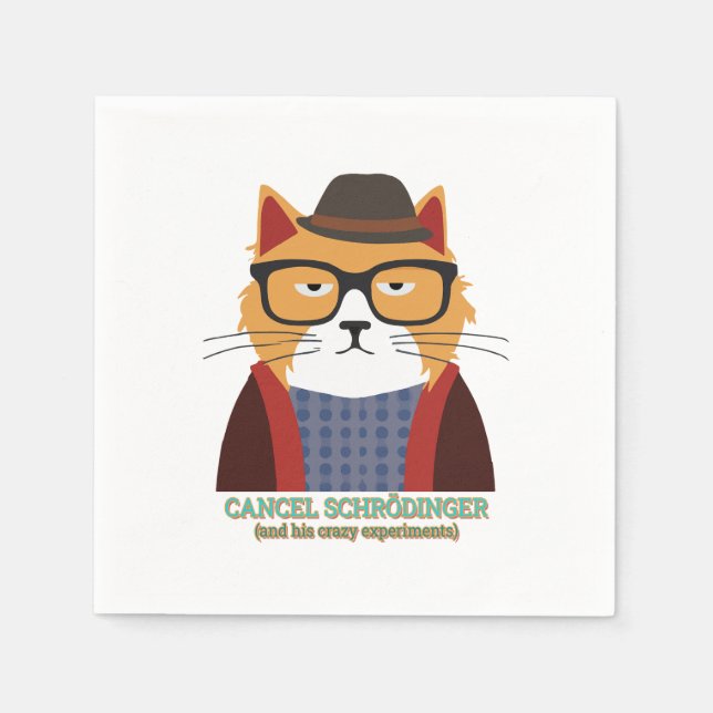 Servilleta De Papel Gato de Schrodinger (Anverso)