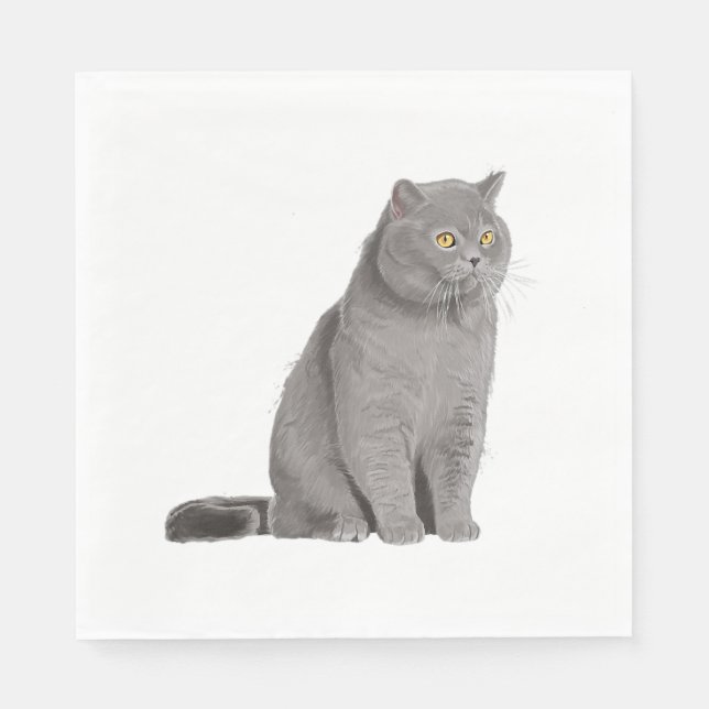 Servilleta De Papel Gato de Shorthair británico (Anverso)