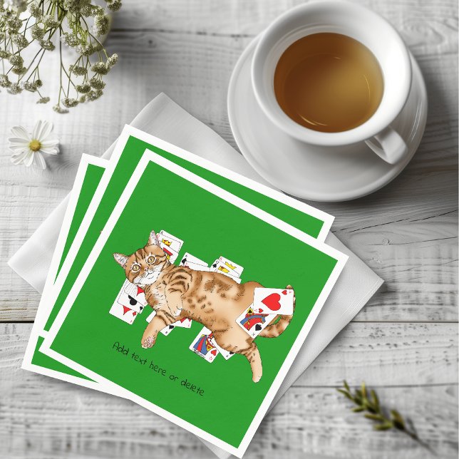 Servilleta De Papel Gato de tarjetas de juego Solitaire (Subido por el creador)