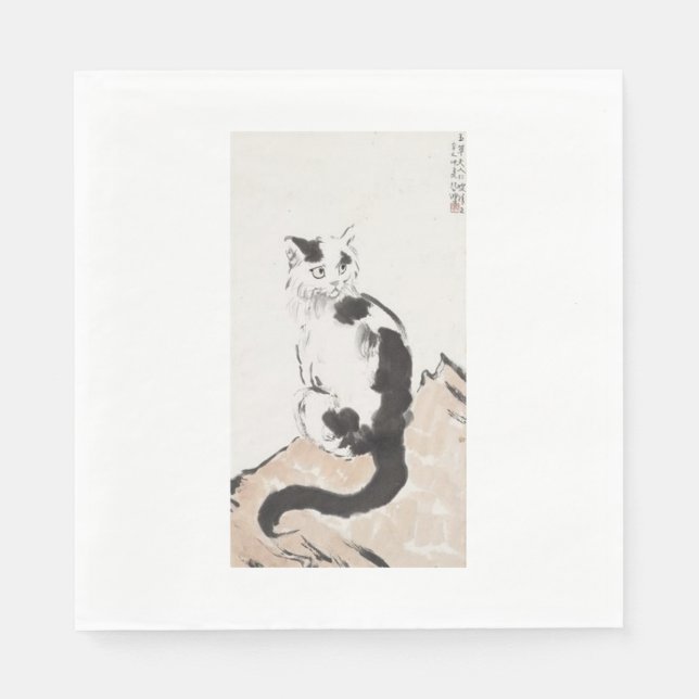 Servilleta De Papel Gato (de Xu Beihong) (Anverso)
