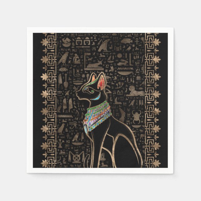 Servilleta De Papel Gato egipcio - Bastet (Anverso)