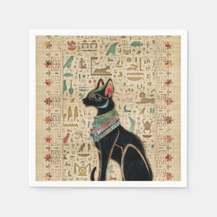 Servilleta De Papel Gato egipcio - Bastet en el papiro