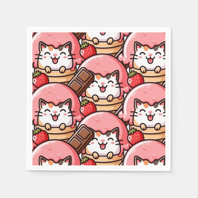 Servilleta De Papel Gato en cono (Anverso)