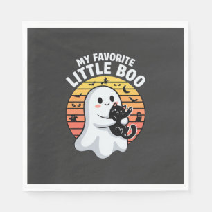 Servilleta De Papel Gato Fantasma de Halloween Little Boo