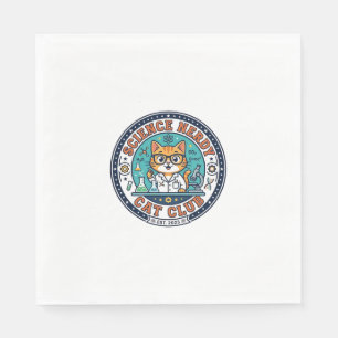 Servilleta De Papel Gato friki de la ciencia regalo para mamá - Friki