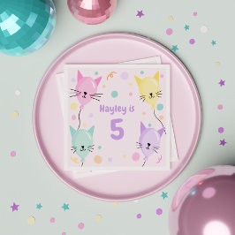 Servilleta De Papel Gato gatito gatito gitano gitano balón niños Fiest