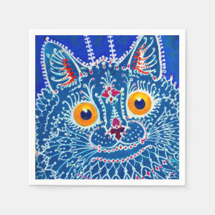 Servilleta De Papel Gato gótico azul