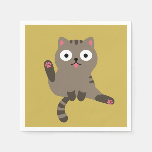 Servilleta De Papel Gato gracioso (Anverso)