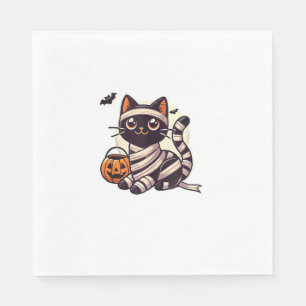 Servilleta De Papel Gato Halloween Mamá, niños gatos adorables