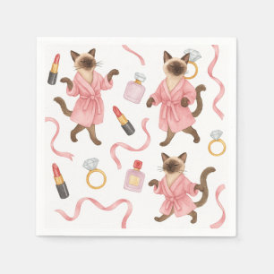 Servilleta De Papel Gato inventado ARTISTA para mujer Chica Lady gatos