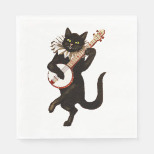 Servilleta De Papel Gato lindo tocando guitarra  Camisetas musicales