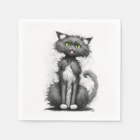 Gato Loco En Blanco