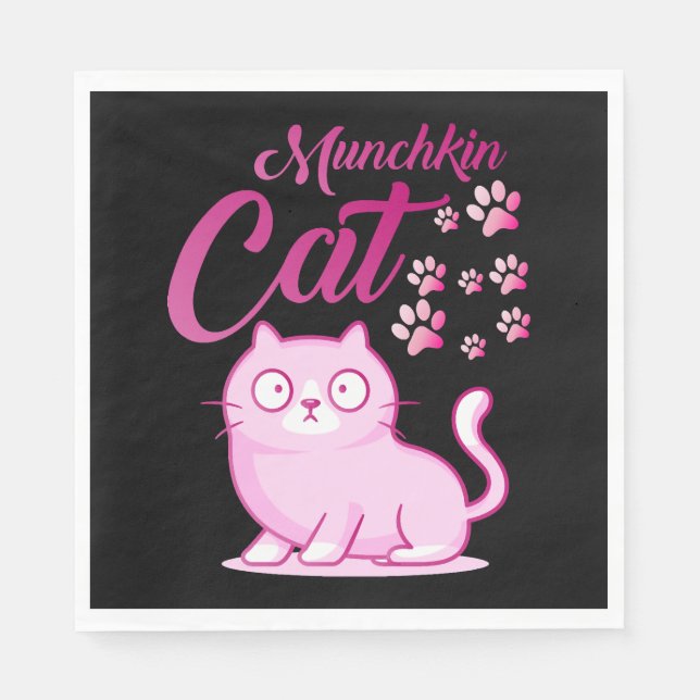 Servilleta De Papel Gato Munchkin       (Anverso)