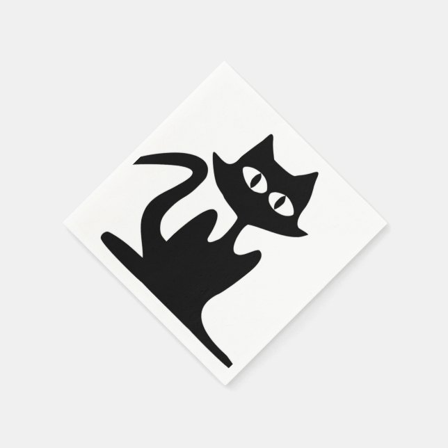 SERVILLETA DE PAPEL GATO NEGRO (Borde)