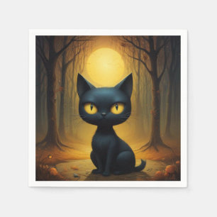 Servilleta De Papel Gato negro