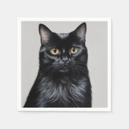 Servilleta De Papel Gato negro