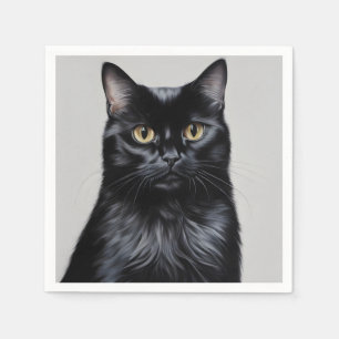 Servilleta De Papel Gato negro