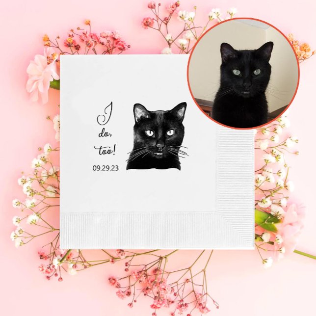 Servilleta De Papel Gato negro personalizado que hago también (Subido por el creador)