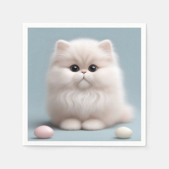 Servilleta De Papel Gato persa de guarnición (Anverso)