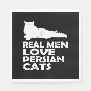 Servilleta De Papel Gato persa - los hombres de verdad aman a los gato
