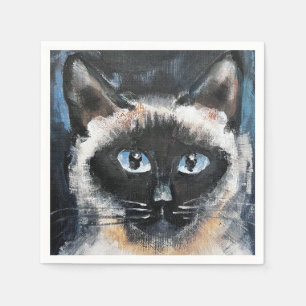 Servilleta De Papel gato siamés