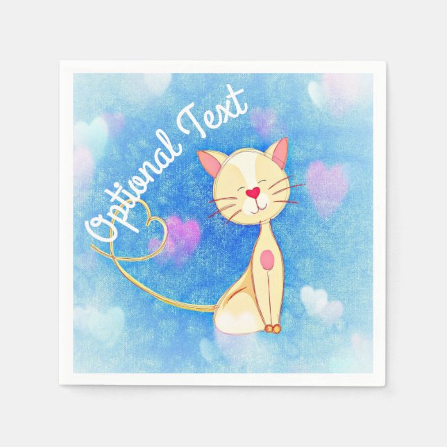 Servilleta De Papel Gato soñador (Anverso)