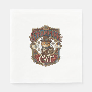 Servilleta De Papel Gato Steampunk Vintage Steampunk Gato