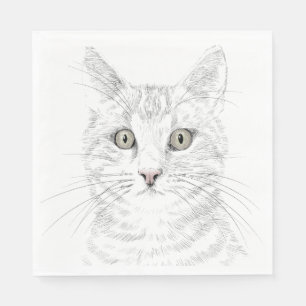 Servilleta De Papel Gato Tigre Gatito Adorable