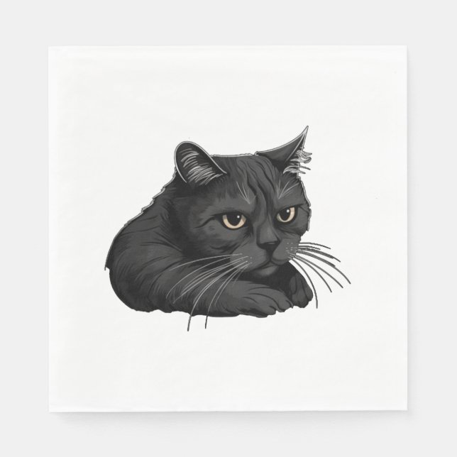 Servilleta De Papel Gato único 5 (Anverso)