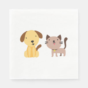 Servilleta De Papel Gato y perro