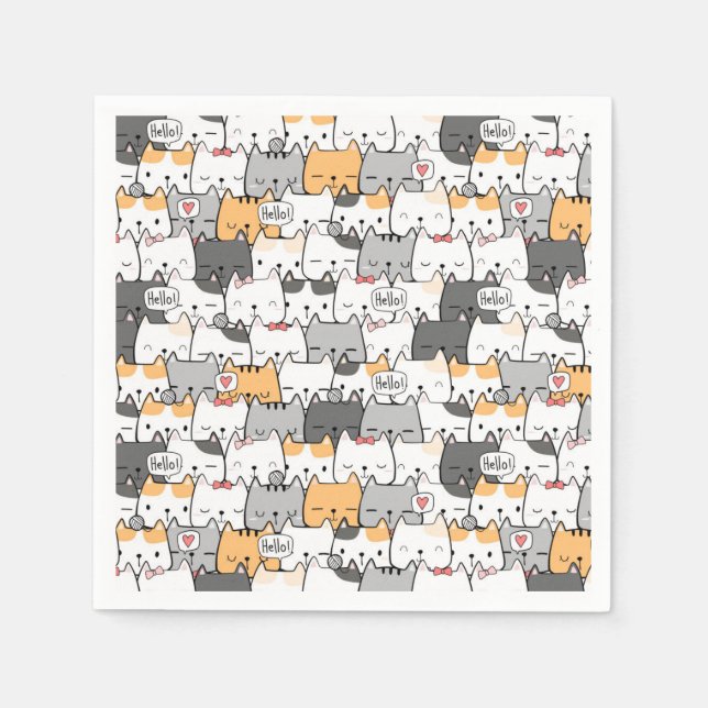 Servilleta De Papel Gatos (Anverso)
