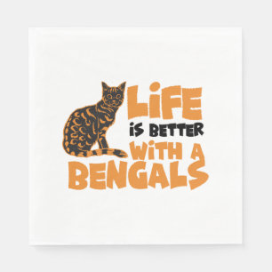 Servilleta De Papel Gatos bengalíes
