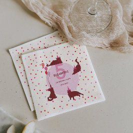 Servilleta De Papel Gatos Divertidos Cumpleaños Perfecto