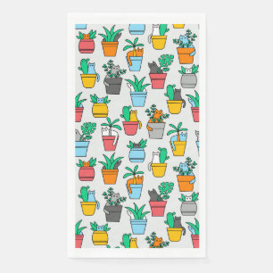Servilleta De Papel Gatos en flowerpotsv