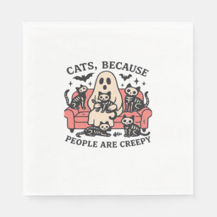 Servilleta De Papel Gatos Las Personas Son Espeluznantes Esqueleto Hal