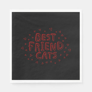 Servilleta De Papel Gatos mejores amigos