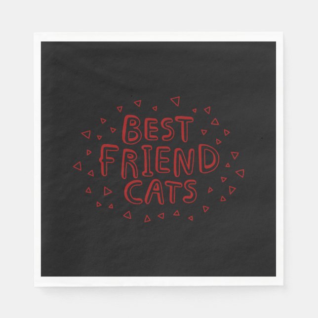 Servilleta De Papel Gatos mejores amigos (Anverso)