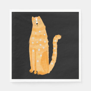 Servilleta De Papel Gatos Naranja