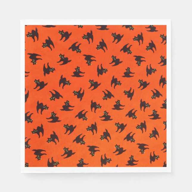 Servilleta De Papel Gatos negros (Anverso)