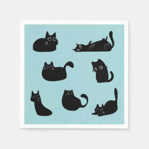 Servilleta De Papel Gatos Negros Divertidos