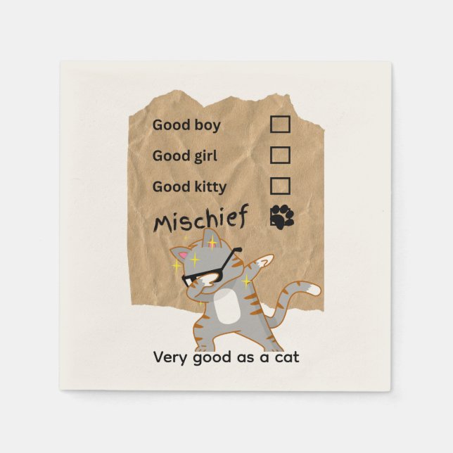 Servilleta De Papel Gatos traviesos (Anverso)