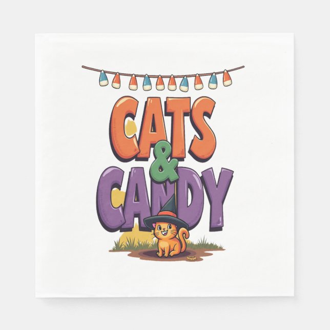 Servilleta De Papel Gatos y dulces (Anverso)