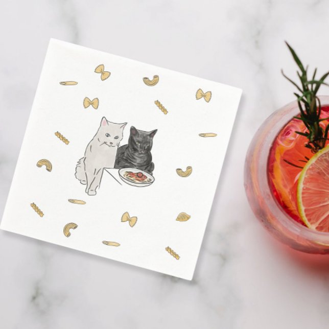 Servilleta De Papel Gatos y pasta tierno matchaqueta (Subido por el creador)