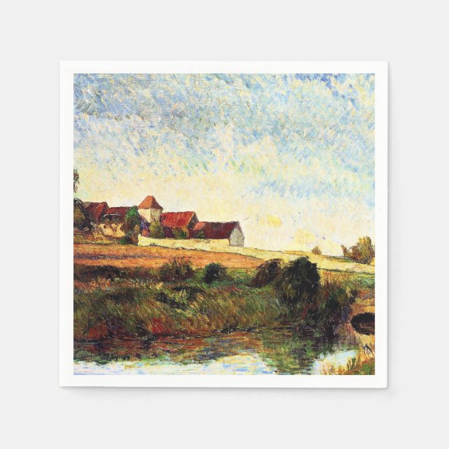 Servilleta De Papel Gauguin - La granja en Grue, (Anverso)