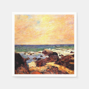 Servilleta De Papel Gauguin - Rocas y Mar, 1886, pintura