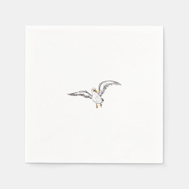 Servilleta De Papel Gaviota blanca (Anverso)