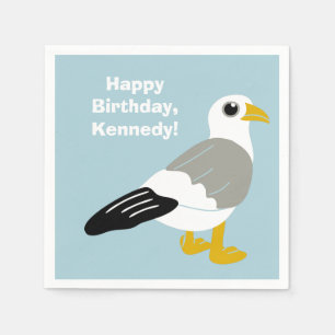 Servilleta De Papel Gaviota Personalizado, azul claro personalizado