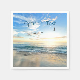 Servilleta De Papel Gaviotas de playa matutinas