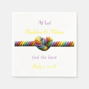 Servilleta De Papel Gay Tied the Knot Boda Napkins