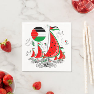 Servilleta De Papel Gaza: Barcos de la Flotilla de Sumuda por la Liber